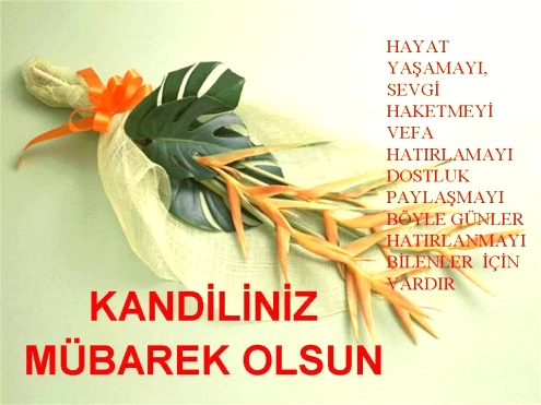 REGAİP KANDİLİNİZ MÜBAREK OLSUN