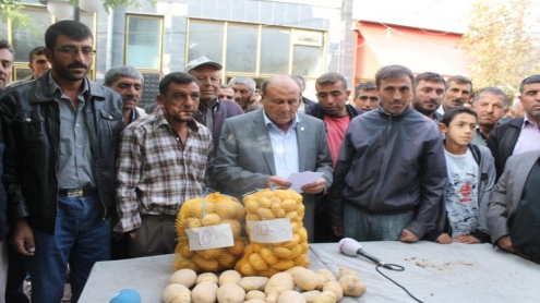 NEVŞEHİRLİ PATATES ÜRETİCİLERİ BAŞBAKAN ERDOĞAN'A PATATES GÖNDERDİLER